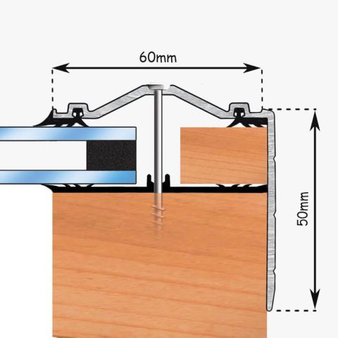 Gable End Finishing Profile - Cap 60 