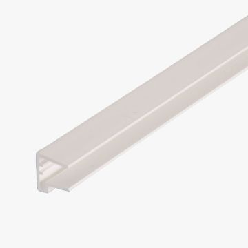 White PVC U Profile - 10mm x 2100mm