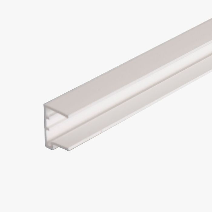 White PVC U Profile - 16mm x 2100mm