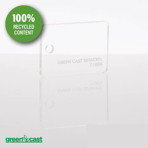 Green Cast Acrylic Clear 71000 Gloss 2030x1520x5mm