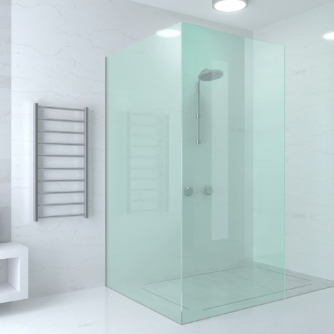 Satin white PVC Cladding Shower Room