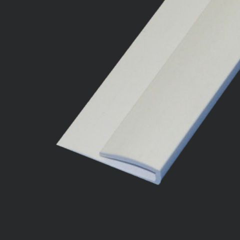 White PVC Profile J Edging Strip