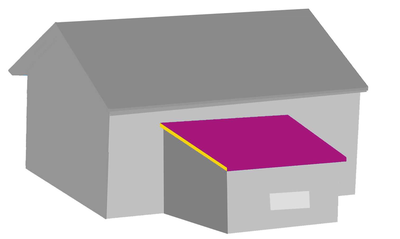 Diagram of an Lean-To Roof